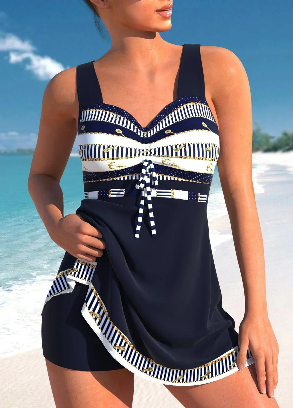 Vestido de baño con falda que cubre el vientre | Marbella